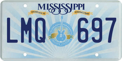 MS license plate LMQ697