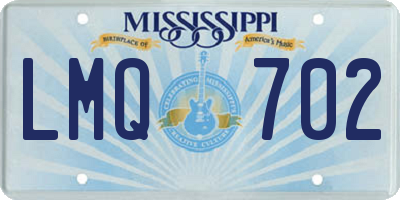 MS license plate LMQ702