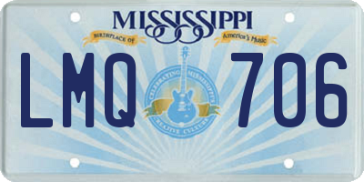 MS license plate LMQ706