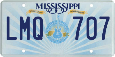 MS license plate LMQ707