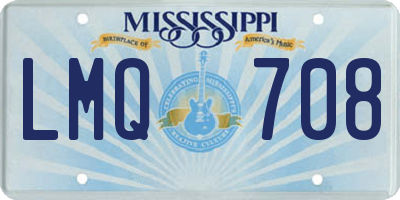 MS license plate LMQ708