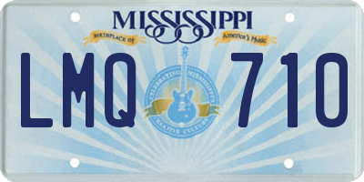 MS license plate LMQ710