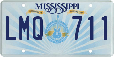 MS license plate LMQ711