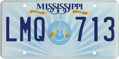 MS license plate LMQ713