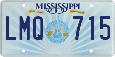 MS license plate LMQ715
