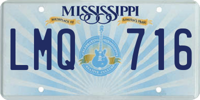 MS license plate LMQ716
