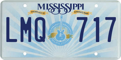 MS license plate LMQ717