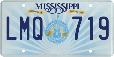 MS license plate LMQ719
