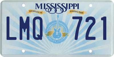MS license plate LMQ721