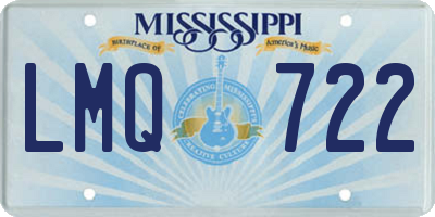 MS license plate LMQ722