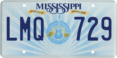 MS license plate LMQ729