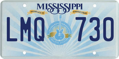 MS license plate LMQ730