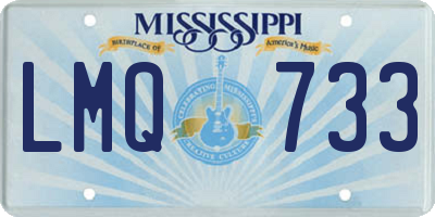 MS license plate LMQ733