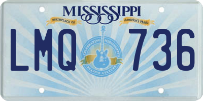 MS license plate LMQ736