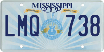MS license plate LMQ738