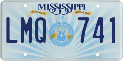MS license plate LMQ741