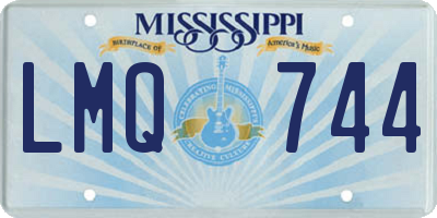 MS license plate LMQ744