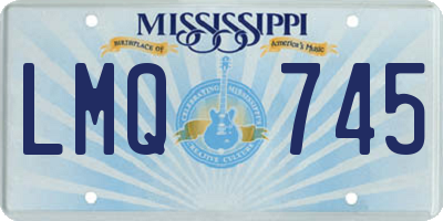 MS license plate LMQ745