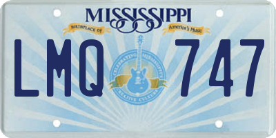 MS license plate LMQ747
