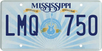 MS license plate LMQ750