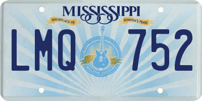 MS license plate LMQ752
