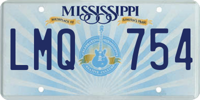 MS license plate LMQ754