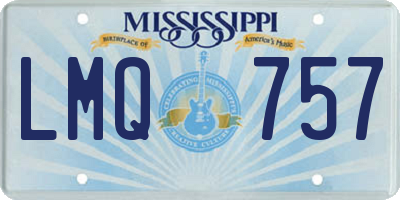 MS license plate LMQ757