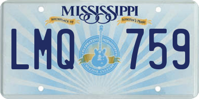 MS license plate LMQ759