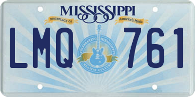MS license plate LMQ761