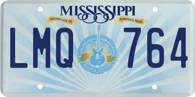 MS license plate LMQ764