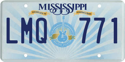 MS license plate LMQ771