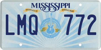 MS license plate LMQ772