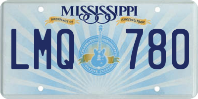 MS license plate LMQ780