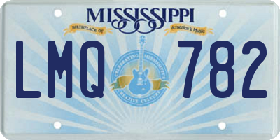 MS license plate LMQ782