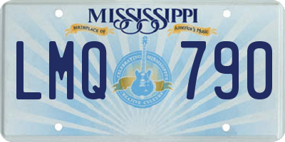 MS license plate LMQ790