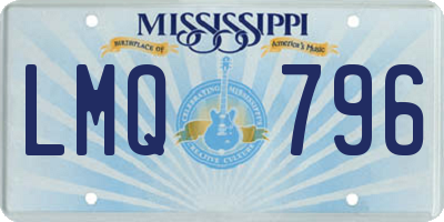 MS license plate LMQ796