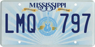 MS license plate LMQ797