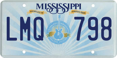 MS license plate LMQ798