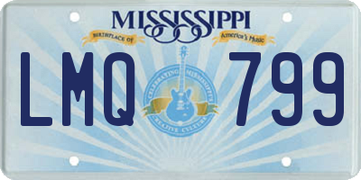 MS license plate LMQ799