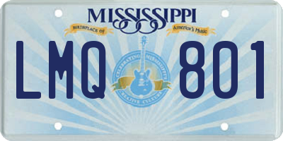 MS license plate LMQ801