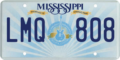 MS license plate LMQ808