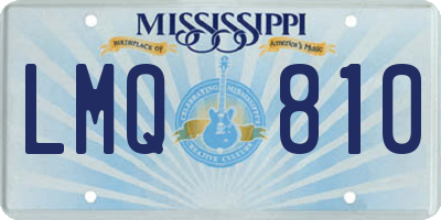 MS license plate LMQ810