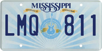 MS license plate LMQ811