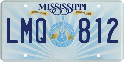 MS license plate LMQ812