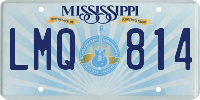 MS license plate LMQ814