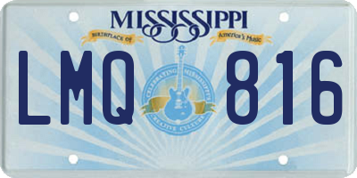MS license plate LMQ816