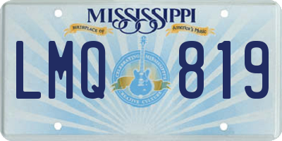 MS license plate LMQ819