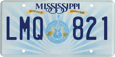 MS license plate LMQ821