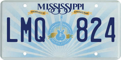 MS license plate LMQ824