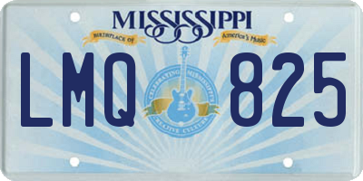 MS license plate LMQ825